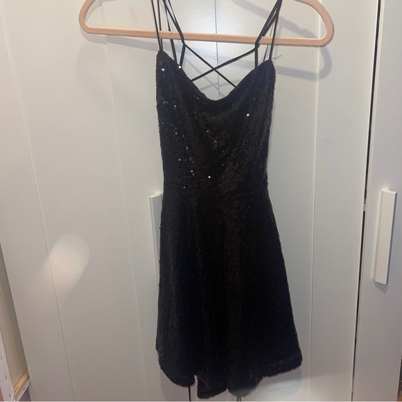 windsor black sparkly mini dress - Picture 4 of 11
